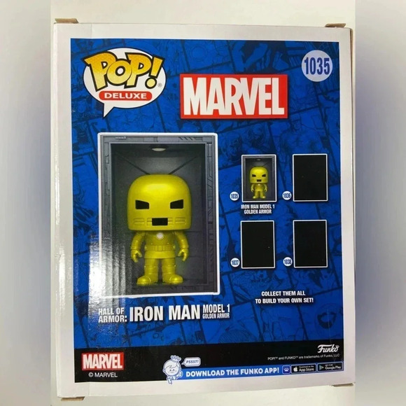 Marvel - Iron Man Hall of Armor Model 1 Golden Armor -  Large Bobble Head Funko - Picture 4 of 13